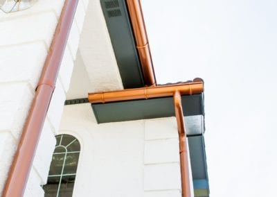 Panama City Gutters - Copper Half Round Seamless Gutters