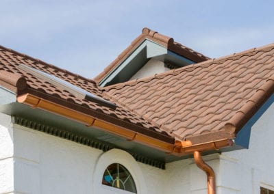 Panama City Gutters - Copper Half Round Seamless Gutters