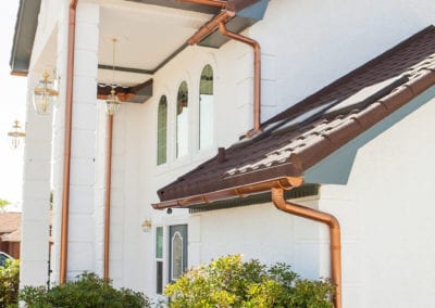 Panama City Gutters - Copper Half Round Seamless Gutters